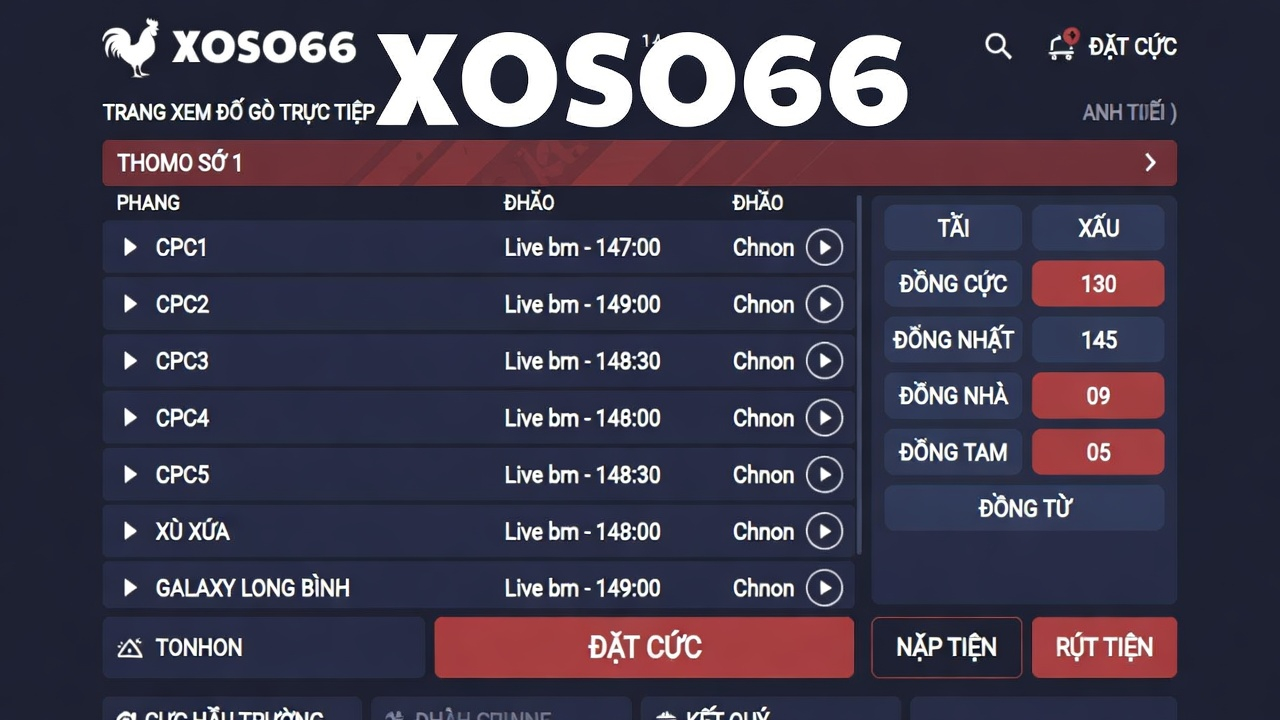 Đá gà trực tiếp tại XOSO66